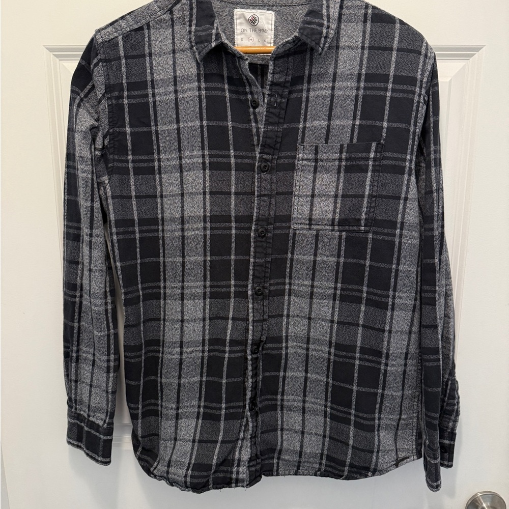 On the Byas Black and Gray Checkered Shirt